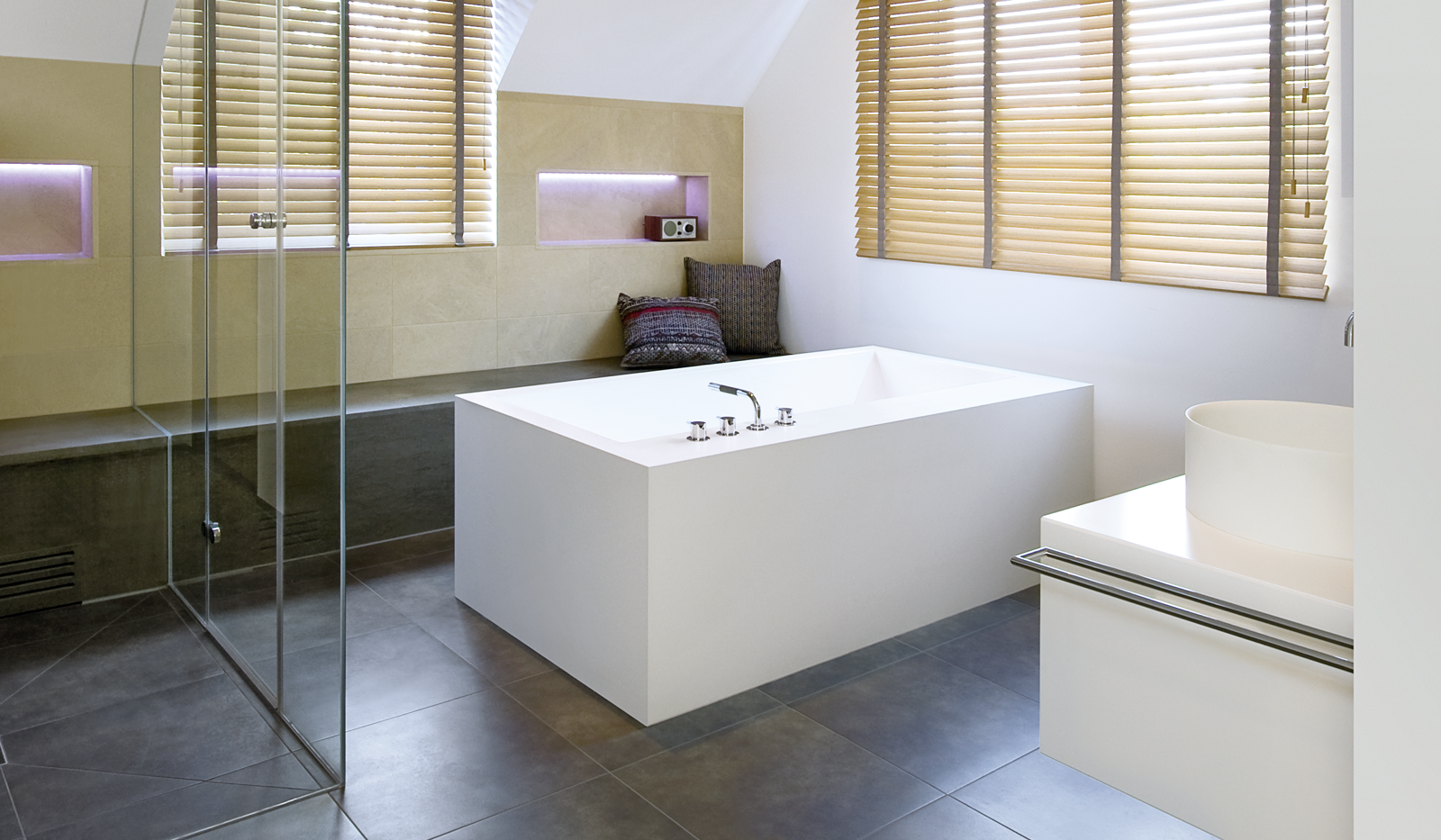 Baddesign Badstile schlichtes Männerbad